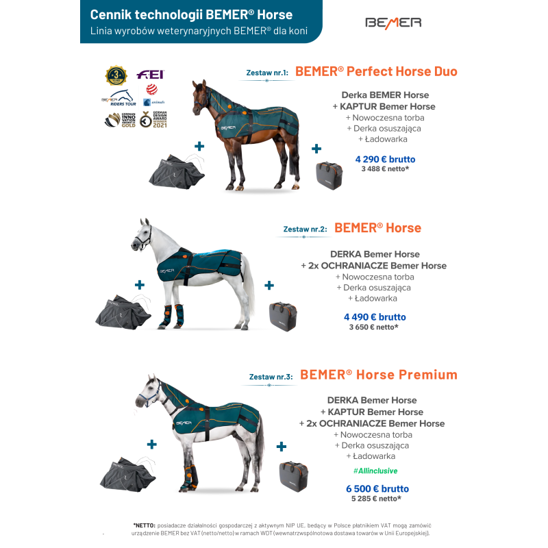 20 x Cennik BEMER® HORSE A4