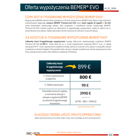 25 x Oferta Testowania BEMER® EVO