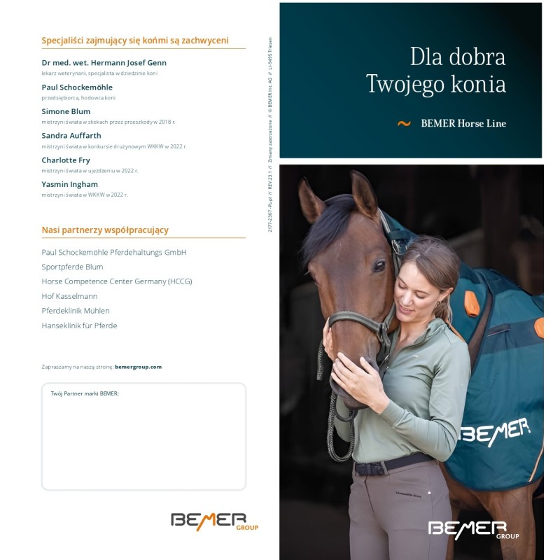 20 x Ulotka BEMER® HORSE (DL- mała)